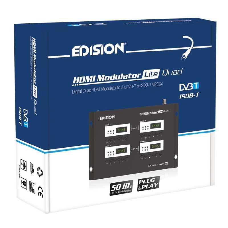 Modulator Edision HDMI Lite DVB T Quad 4 Channels