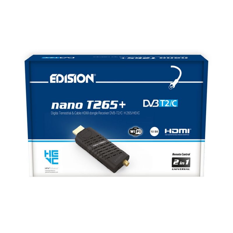 Edision Nano T Receptor Dongle Digital Terrestre Y Por Cable Hdmi