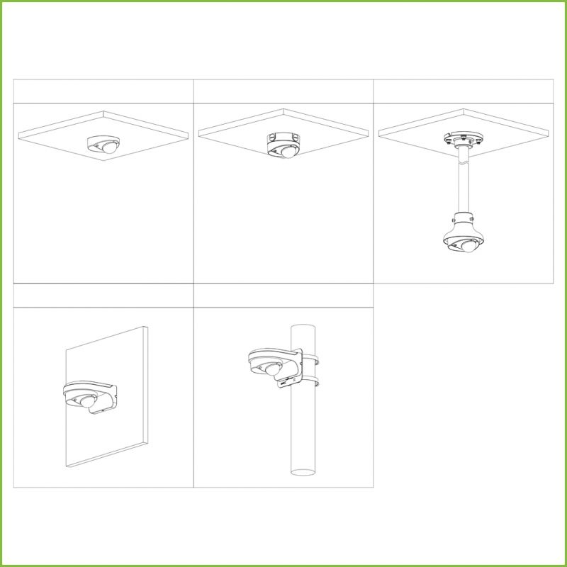 Dahua HAC HDBW3200F Domo HDCVI 4EN1 2M 1080P DN ICR DWDR IR20m