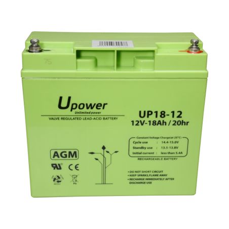 Master Battery BATT 1218 U Upower Rechargeable Battery AGM Lead Acid