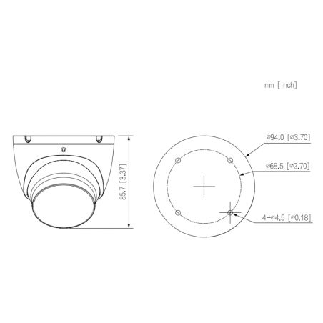 Dahua HAC HDW1801TLM IL A 0280B S2 HDCVI Dome 4IN1 4K FULL COLOR