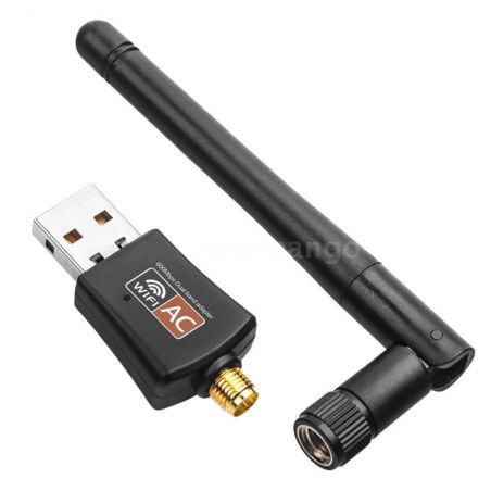 Récepteur WiFi USB 1300, 5.8 Mbps, carte réseau sans fil, antenne,  adaptateur, bande pour touristes, 2.4