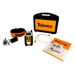 Televes Medidor de campo H30FLEX DVB-S/S2 + DVB-T Incluye Maletín de Transporte y Prolongador Coaxial