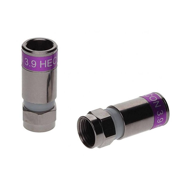 Compressión conector Cabelcon RG59 Purple  F Male 3.9 mm Box 100 units