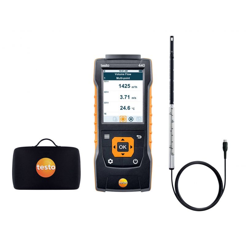 Testo 0563 4400 Kit Básico testo 440 Com sonda de fio quente