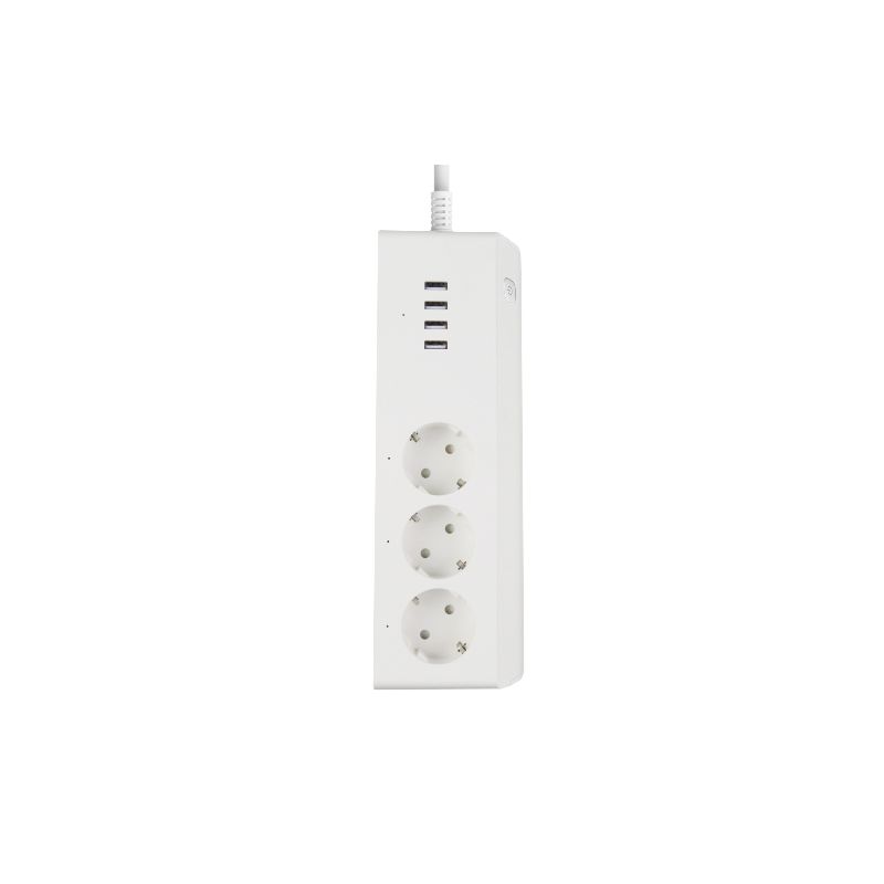 Faixa inteligente Atmoss Smart Wifi com 3 soquetes e 4 USB