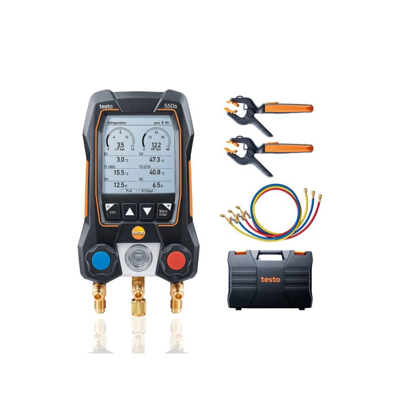 Testo 0564 5503 Refrigeration analyzer set testo 550s Smart Digital Set with wireless probes and hoses