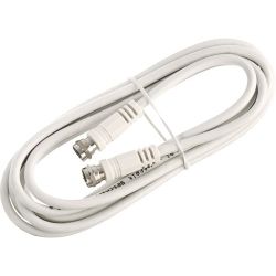 Cable conector F - conector F, 100 dB, blanco, 2.5m