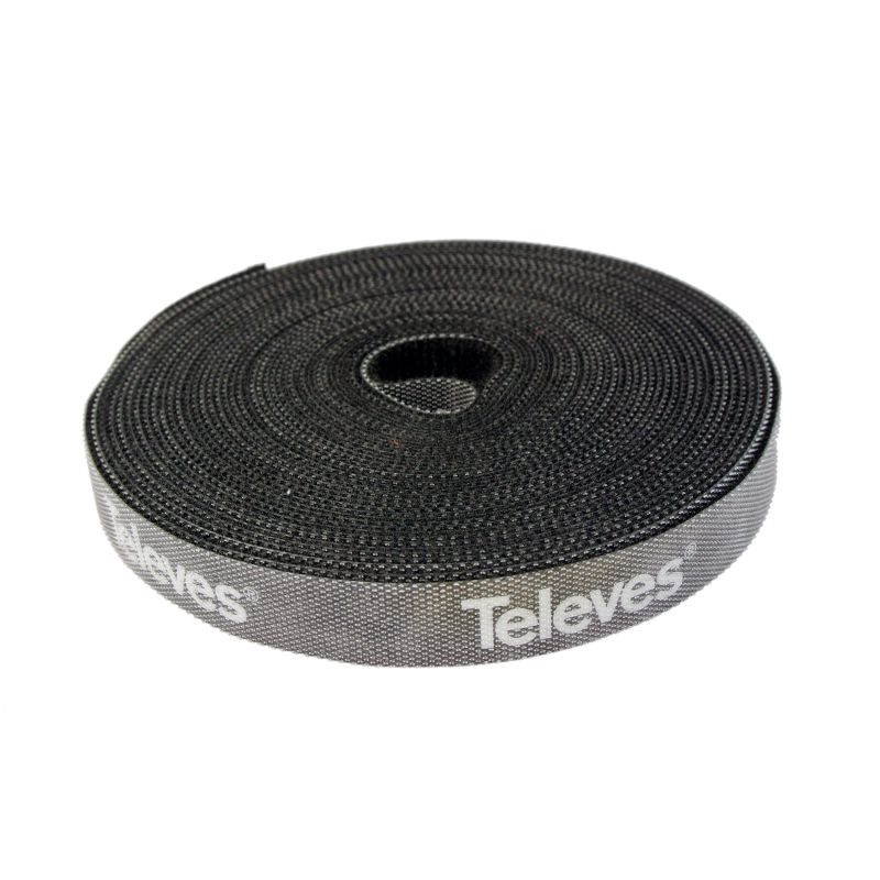 Attache-câble velcro, largeur 15mm Noir (5 unités) Televes