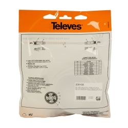 Cabo de rede RJ45 S/FTP Cat 6A Cu LSFH 5m Cinza Televes