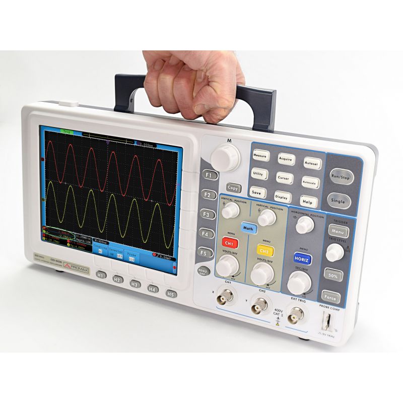 Promax Channel Digital Oscilloscope Mhz And Ms S With Screen Usb Pass Fail