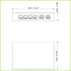 Dahua PFS3006-4GT-60 Commutateur PoE 4 ports 10/100/1000 +2…