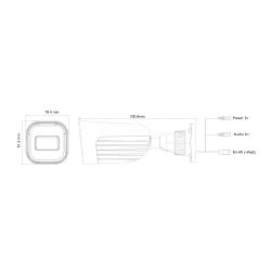 Provision I4-380IPS-MVF IP tubulaire 8MP H265 dWDR IR40m…