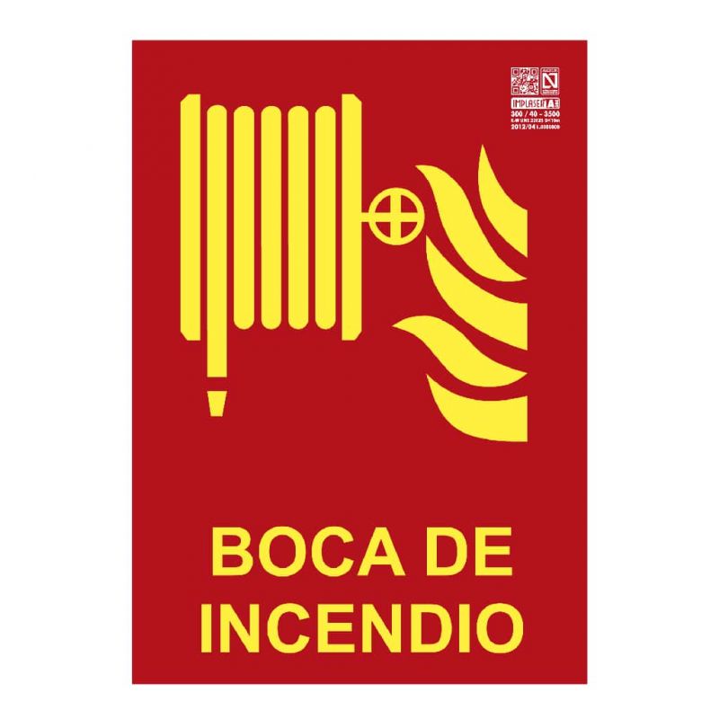 Implaser EX230L-A4 Señal boca de incendio Clase A 29,7x21cm