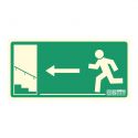 Implaser EV260N Stair climb exit sign left 32x16cm