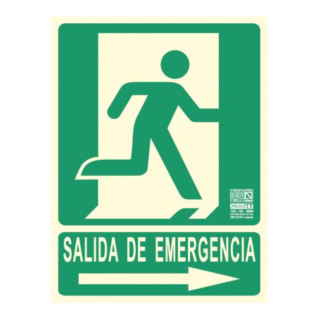 Implaser EV207N Señal salida de emergencia flecha derecha…