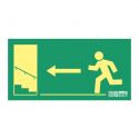 Implaser EV260L Left Stair Climb Exit Sign Class A 32x16cm