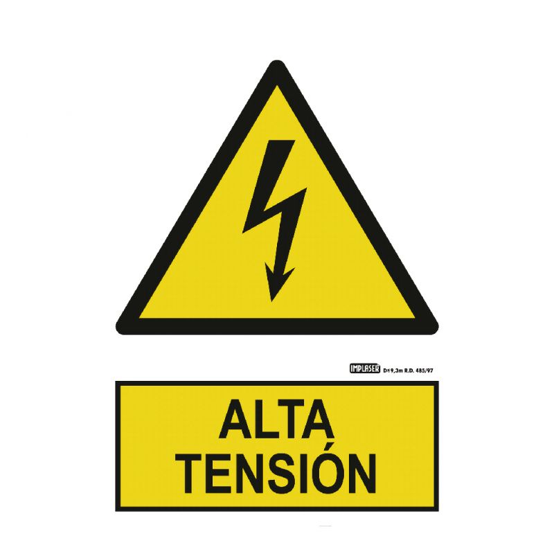 Implaser AD23-A4 High voltage sign 29.7x21cm