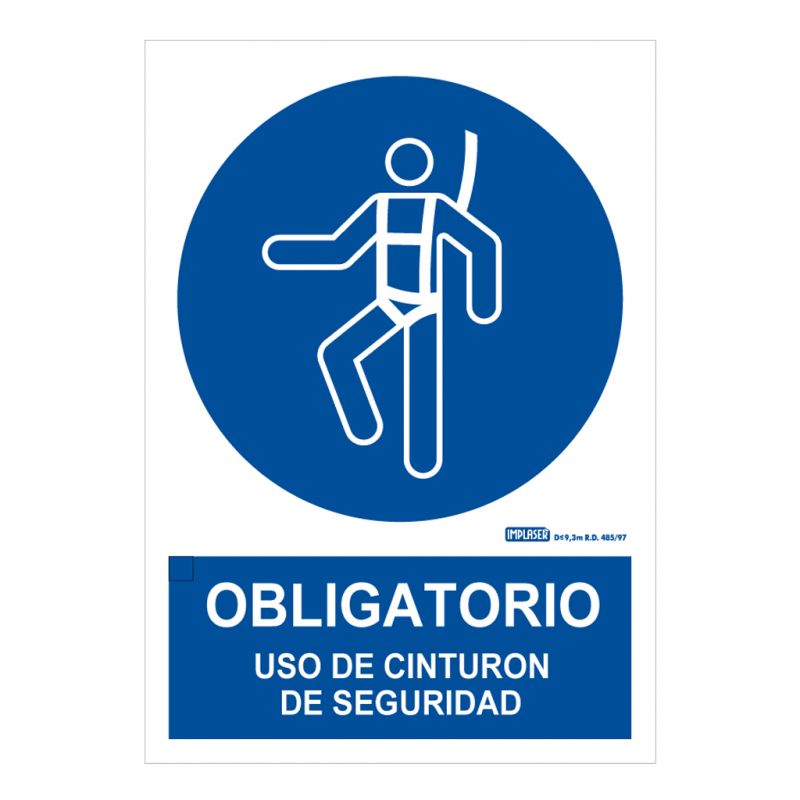 Implaser OB02-A4 Mandatory sign to use seat belt 29.7x21cm