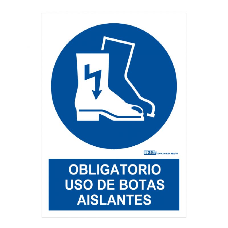 Implaser OB07-A4 Sinal obrigatório uso de botas isolantes…