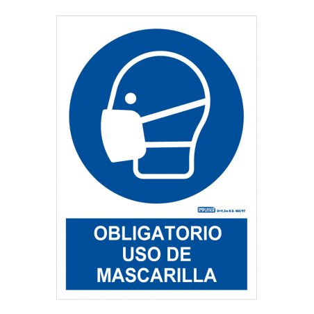 Implaser OB32-A4 Mandatory sign use of mask 29.7x21cm