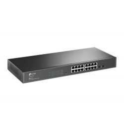 TP-LINK T1600G-18TS commutateur réseau Géré L2/L3/L4 Gigabit Ethernet (10/100/1000) 1U Noir