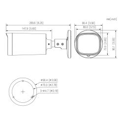 Dahua HAC-HFW1231R-Z-A Tubular HDCVI 4EN1 2M 1080P DN WDR IR80m…