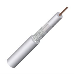 Triax KOKA F6 Plus PVC Cable coaxial blanco LTE, metro