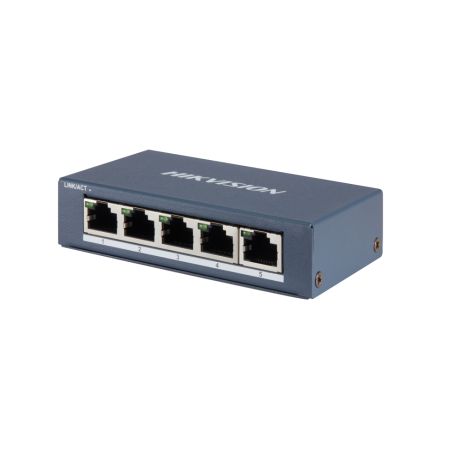 Hikvision Basic DS-3E0505P-E Switch PoE+ de 4 puertos 1000Mbps +…