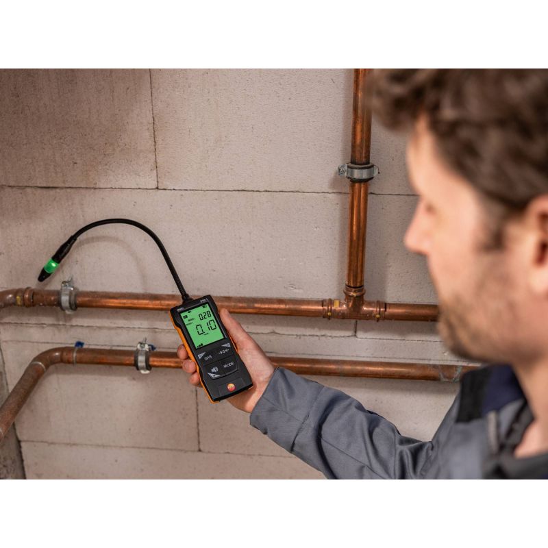 Testo D Tecteur De Fuites De Gaz Avec Sonde De Mesure Flexible Testo Avec Cran Lcd