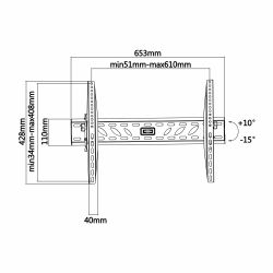 TVM-3260 - Support pour moniteur LCD, Installation mural,…