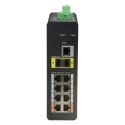 Dahua XS-SW1008HIPOE-MGF-120-DIN - X-Security PoE Switch DIN Rail, 8 PoE ports RJ45 + 2…