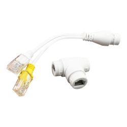 POE-DUAL-SINGLE-RJ45 - Combinador y separador Poe RJ45, Color blanco