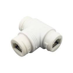 POE-DUAL-SINGLE-RJ45 - Combinador y separador Poe RJ45, Color blanco