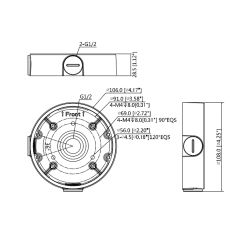 PFA139-B - Caja de conexiones, Para cámaras domo, Apto para uso…