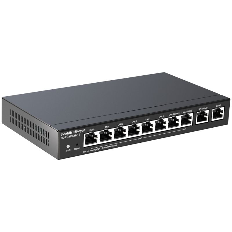 Reyee RG-EG310GH-P-E - Reyee Router PoE Cloud Controller, 9 GE LAN ...