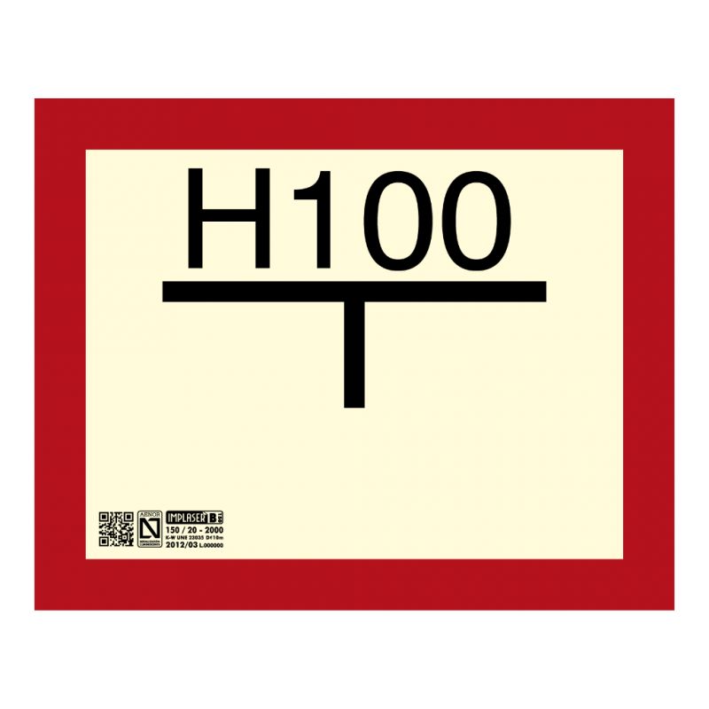 Siex EX248N Fire hydrant sign (H-100) 25x20cm