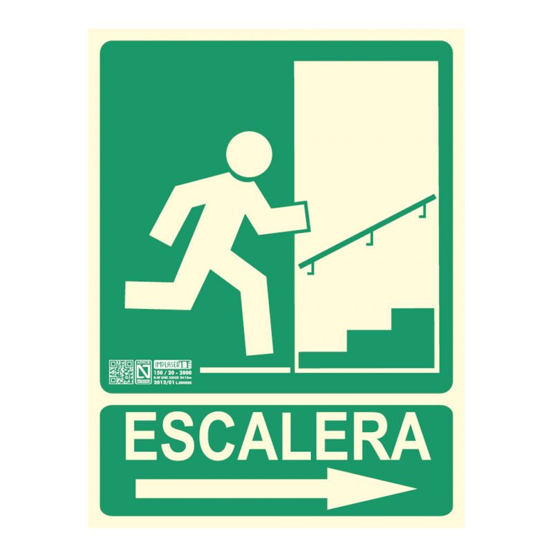 Implaser EV216N Señal escalera subida con flecha derecha…