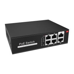 SW0604POE-G-65-E - Switch PoE, 4 portas PoE + 2 Uplink RJ45, Velocidade…