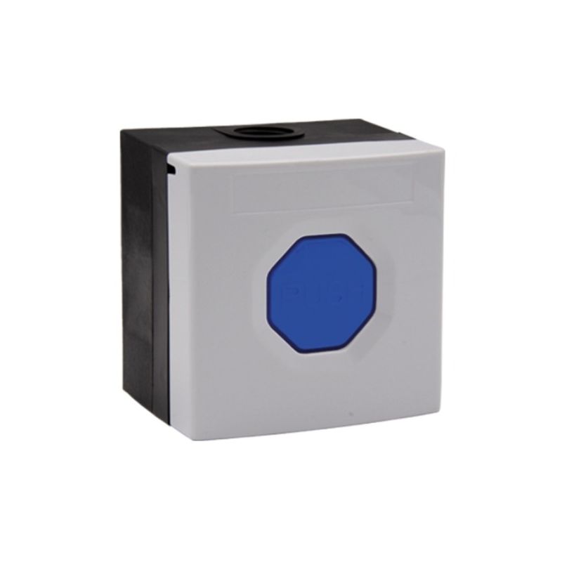 STI WSS3 7B04 STI. WSS3 push button. White casing, blue button