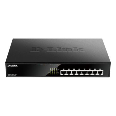 D-Link DGS-1008MP D-LINK. 8 port 10/100/1000 copper PoE+ switch