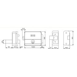 Fermax 2879 LOCK MOD.962-DOUBLE KEY+BUTTON