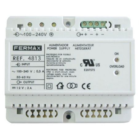 Fermax 4813 FONTE DE ALIMENTAÇÃO DIN6 100-240VAC/12VDC-2A