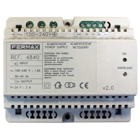 Fermax 4840 ALIMENTADOR DIN-6 100-240VAC/24VDC-2A