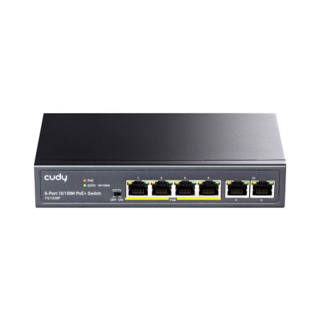 Cudy FS1006P 6 puertos RJ45 Fast Ethernet, 4 de ellos con…