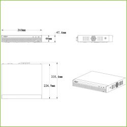 Dahua XVR5104HS-4KL-X DVR 5EN1 H265 4ch 4K-N@6ips +2IP 8MP 1HDMI…