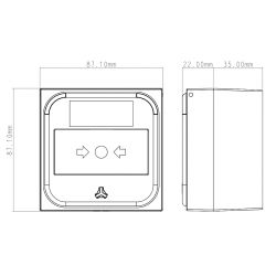 Kidde commercial DM3110R-KIT Botão analógico inteligente com…