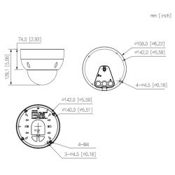 Dahua IPC-HDBW5442H-ZHE-S3 Dôme IP H265 4M WDR140dB Deeplight…