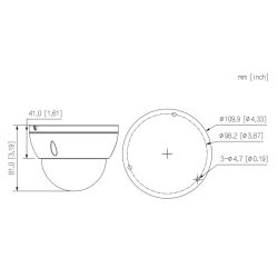 Dahua IPC-HDBW2441E-S-0280B Domo IP H265 4M DN WDR Starlight…