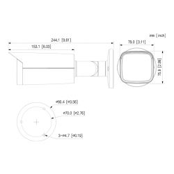 Dahua IPC-HFW3441T-ZS-S2-B Tubulaire IP H265 4M DN WDR Starlight…